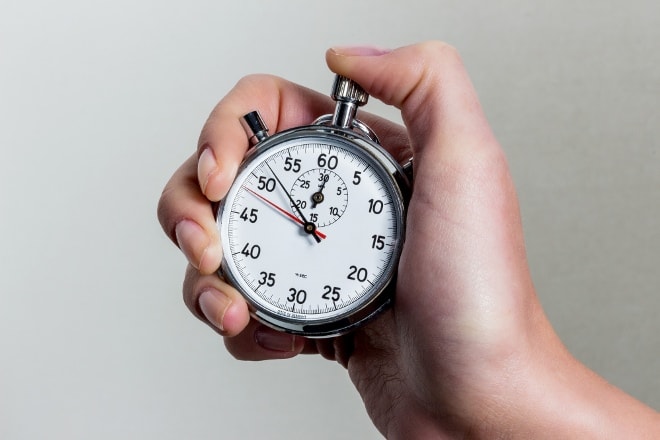 Stopwatch De politiek probeert al veertien jaar tevergeefs de minutenregistratie af te schaffen. Foto: AdobeStock