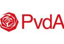 Pvda Logo Liggend Rood Rgb