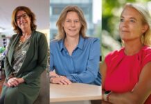 Van links naar rechts: bestuurder Miriam Haagh, Ellen Maat en Chantal Beks. Foto: Florence,, Paul Tolenaar