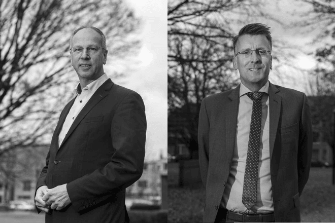 RVS-raadsleden Erik Dannenberg (links) en Godfried Bogaerts (rechts)