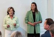 Jolanda Buwalda en Ailin Haijer tijdens het Groene Leiders Diner