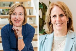 Op de foto: Mijzo-bestuurder Mireille de Wee en Thebe-bestuurder Agnes Klaren