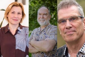 Op de foto: MantelzorgNL-bestuurder Esther Hendriks, ANBO-PCOB-adviseur Eric Schlangen en Verenso-lid Amnon Weinberg