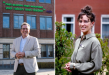 Guy Buck: Geen bestuursbesluit zonder dat medewerkers hebben meegepraat Bestuursvoorzitter Guy Buck en agogisch hulpverlener Maud Schults. Foto: Aafje