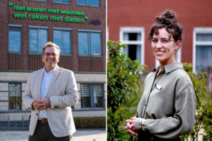 Bestuursvoorzitter Guy Buck en agogisch hulpverlener Maud Schults. Foto: Aafje