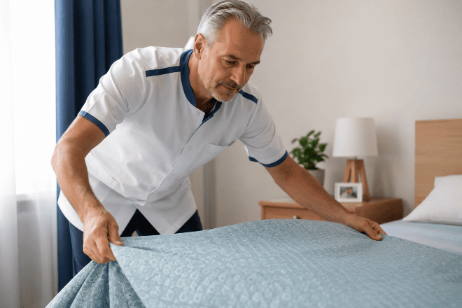 Thuiszorg bed opmaken (Zorgvisie)